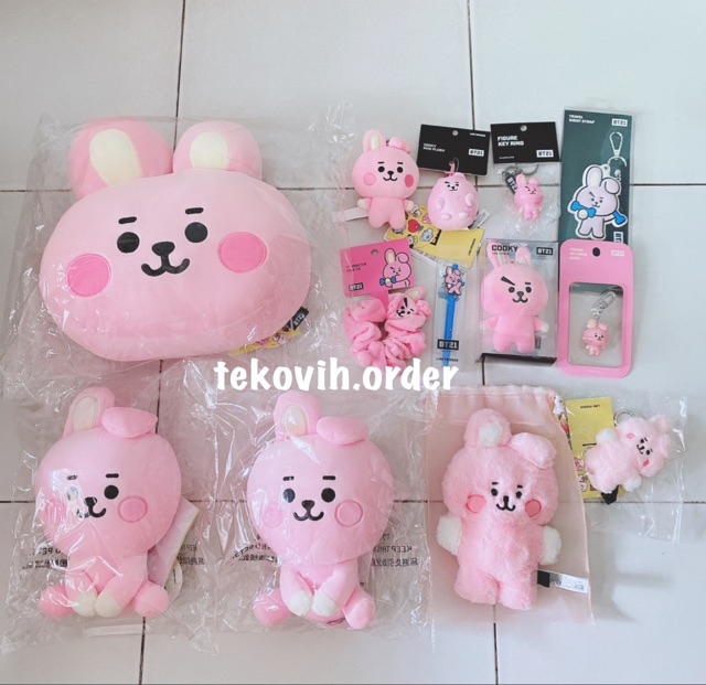 (Sẵn Cooky) Móc khoá lông xù - Baby keyring BT21 chính hãng