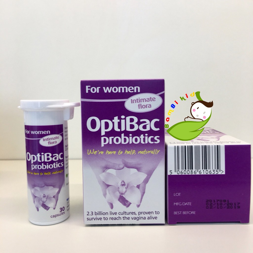 Men Optibac Tím, Men phụ nữ Anh 30/90 viên