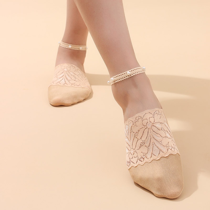 Vớ Ren Cotton Mỏng Nhẹ Thoáng Khí Thời Trang Xuân Hè Mới Ngọt Ngào Quyến Rũ Cho Nữ