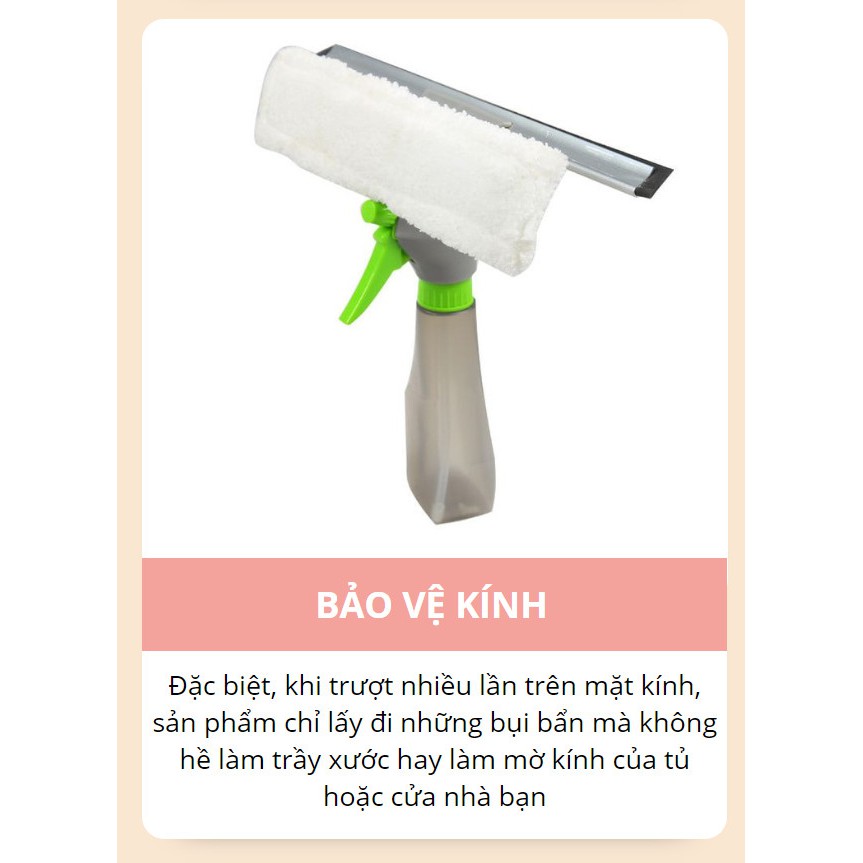 Cây Lau Kính Tích Hợp Bình Xịt 3 IN 1 - Home and Garden