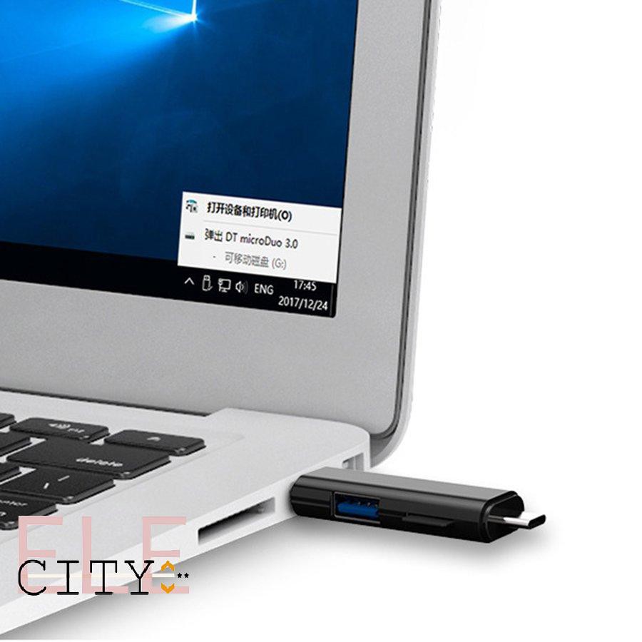 Đầu Đọc Thẻ 20ele 3 Trong 1 Usb 3.0 Type-C