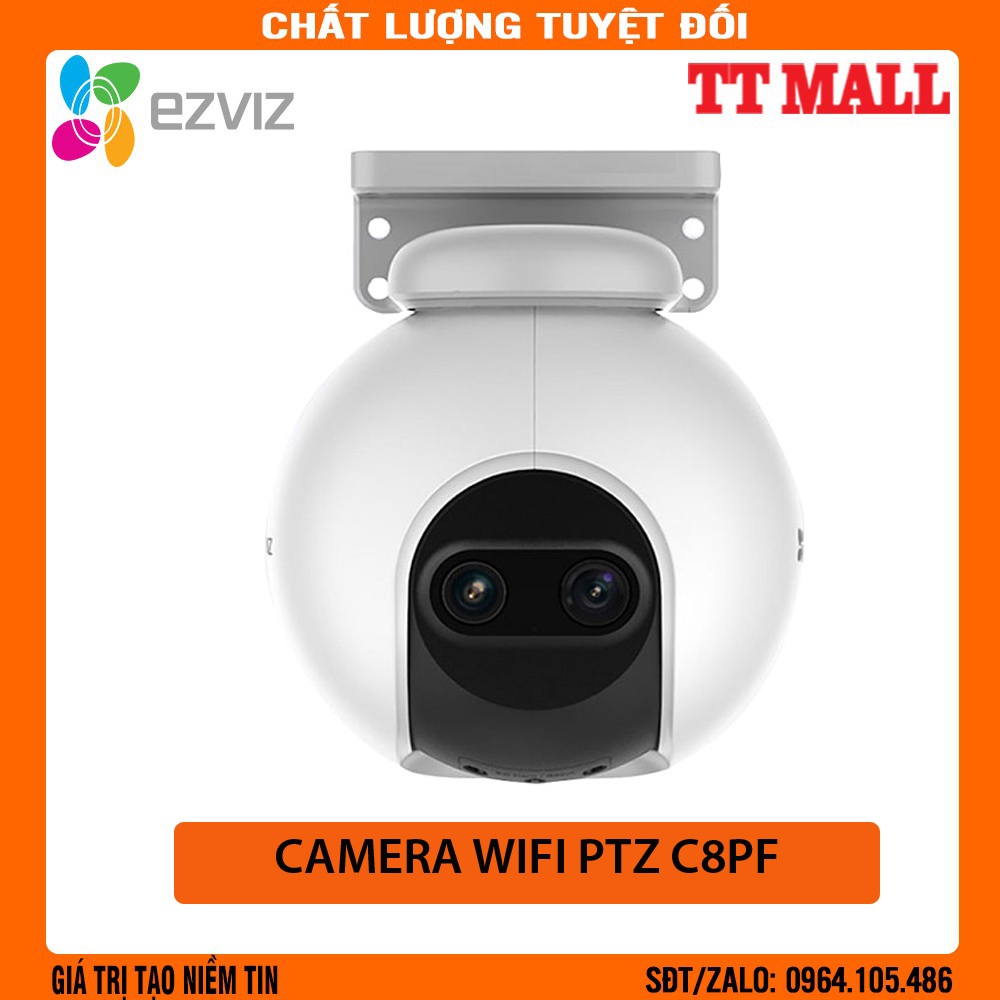 [Mã ELHAMS5 giảm 6% đơn 300K] Camera IP Wifi EZVIZ C8PF ống kính kép PTZ, theo dõi và cảnh báo chuyển động