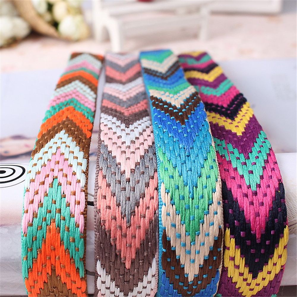 Girls Retro Hair Band Printing Flower Headpiece Hair Accessories Elastic Turban