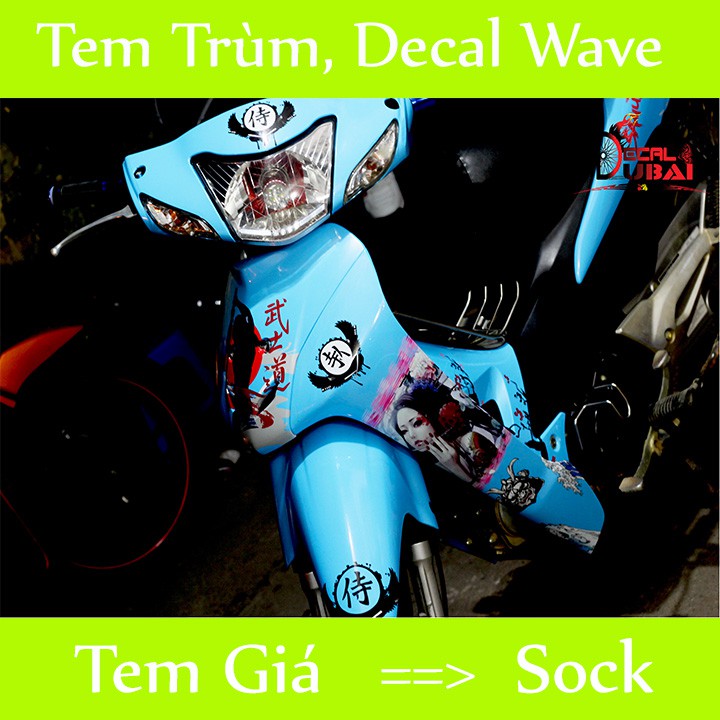 Tem Trùm Wave A Xanh Ngọc Samurai