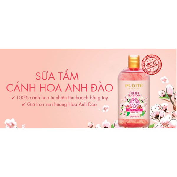 Sữa Tắm Hoa Anh Đào Purite De Prôvence Cherry Blossom 850ml