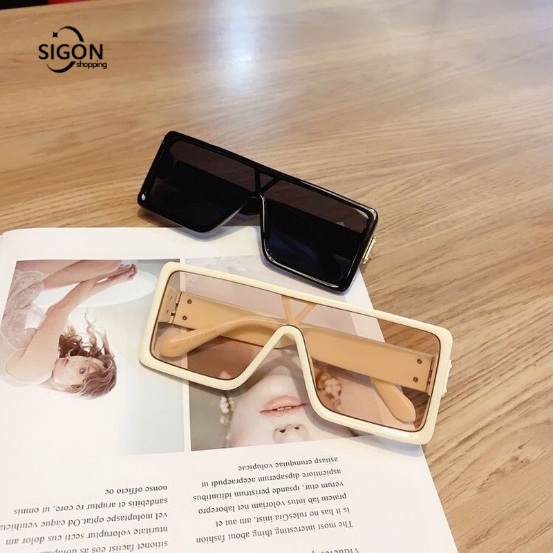 Kính Mát Gọng Vuông Phong Cách Retro Thời Trang Cho Nữ