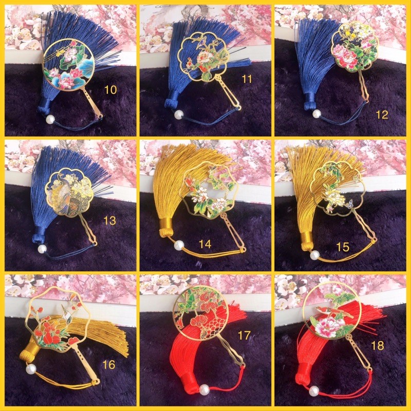 Bookmark kim loại - Quạt cổ trang cho BJD
