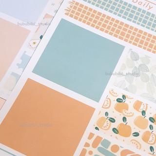 Tờ sticker dùng trang trí nhật ký, sổ planner Daily
