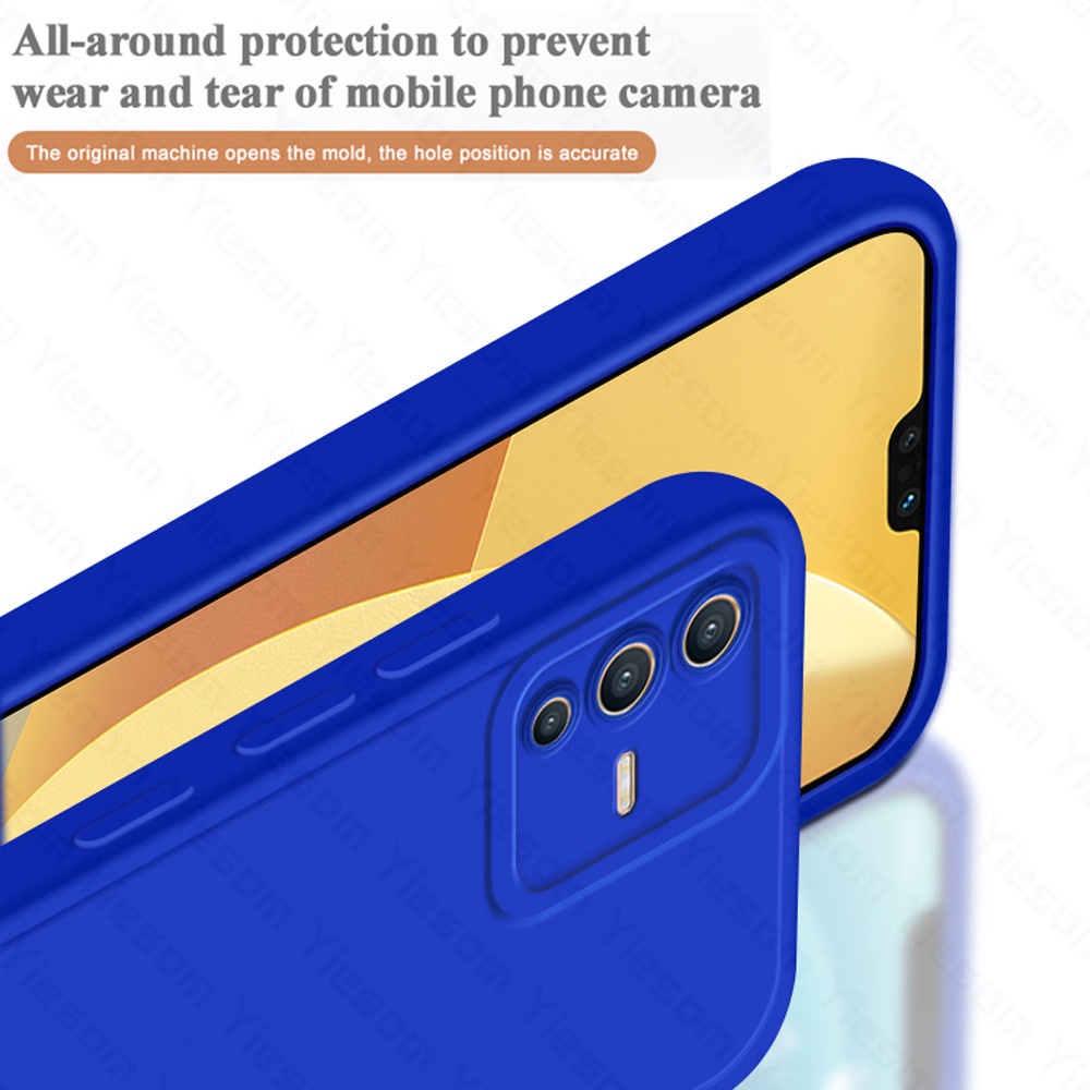 Ốp Điện Thoại Silicon Mềm Nhám Màu Trơn Bảo Vệ Camera Cho Vivo V23 V23E V23 Pro V21 V20 SE V20 Pro