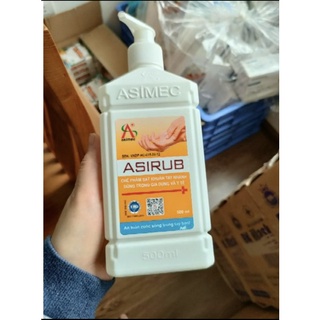 [CHÍNH HÃNG] Nước rửa tay khô sát khuẩn Asirub 500ml, chăm sóc da, Xuất xứ Việt Nam