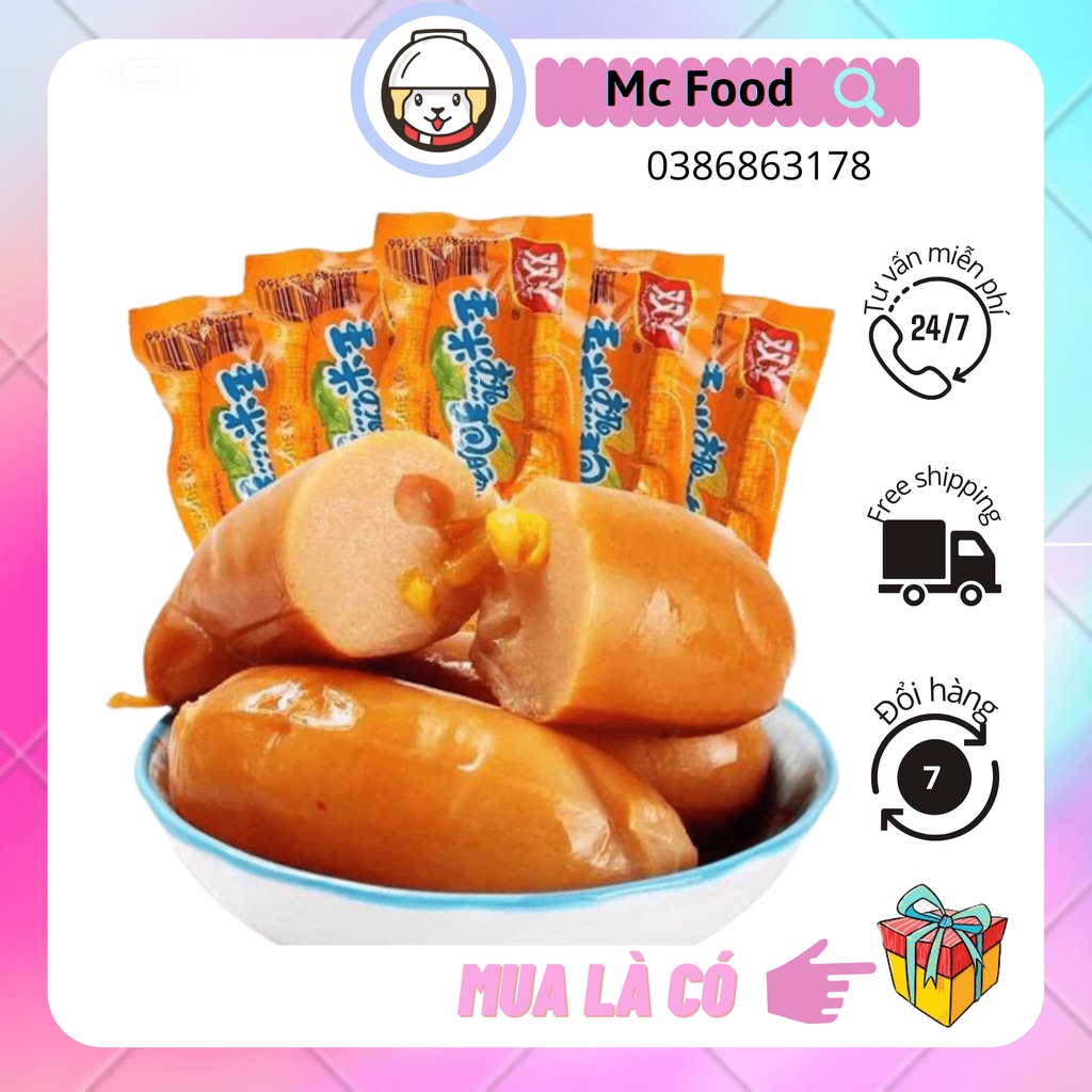 Xúc xích ngô Xúc xích cay 32G💥Mc Food💥 đồ ăn vặt trung quốc