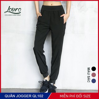Quần Jogger tập gym, yoga nữ Louro QL102, kiểu quần joker trẻ trung, che khuyết điểm, phù hợp tập thể thao, nhảy, zumba