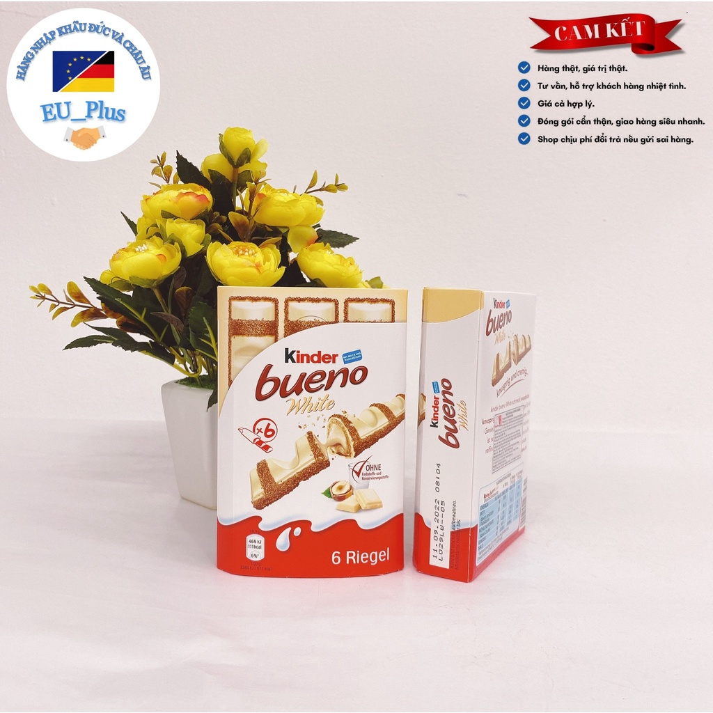 SCL Kinder Bueno White 117g - bánh xốp