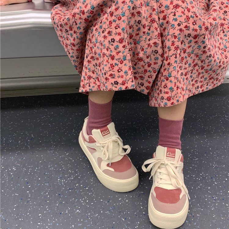 Giày thể thao nữ sneaker đơn giản dễ phối quần áo đế bằng tôn dáng phong cách basic