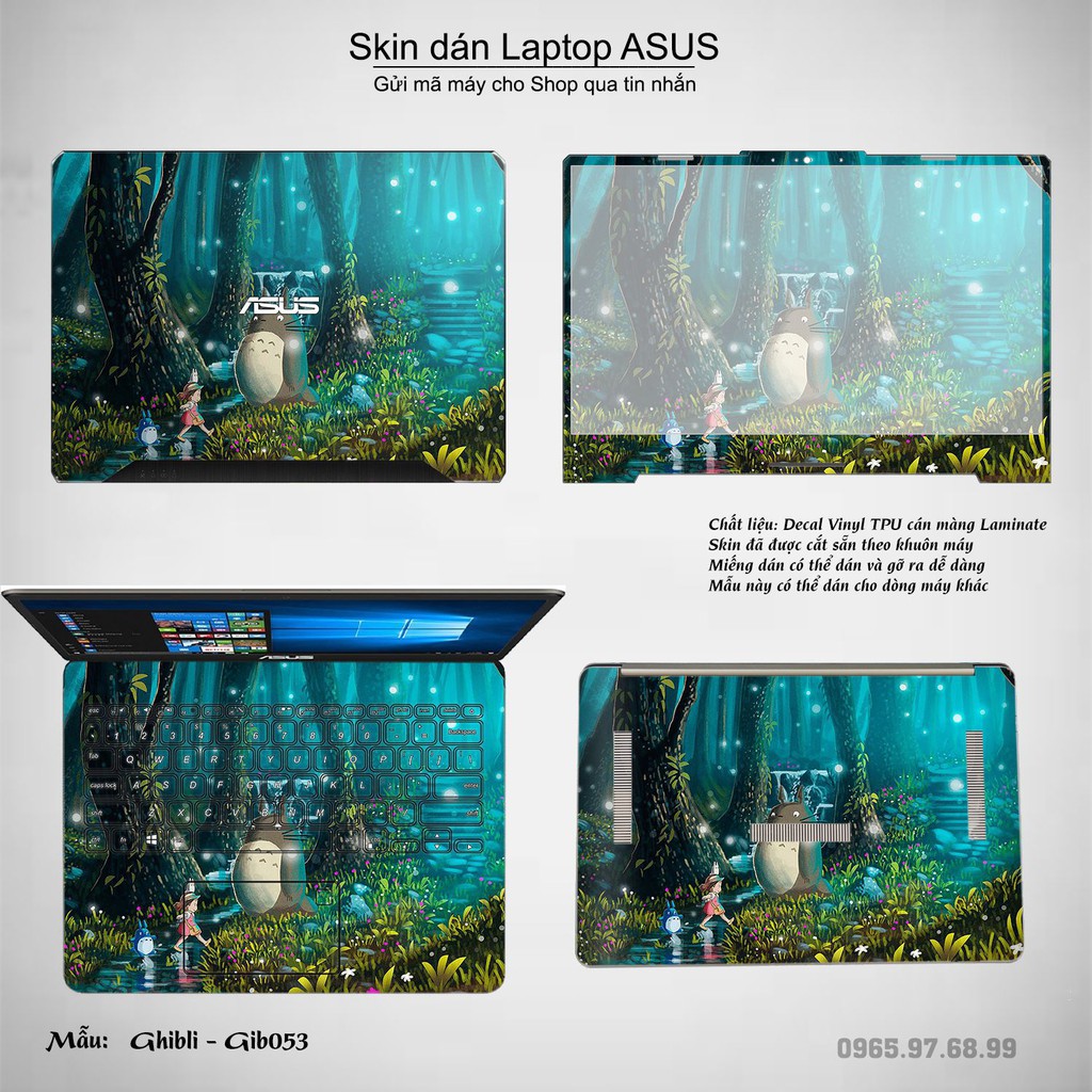 Skin dán Laptop Asus in hình Ghibli photo (inbox mã máy cho Shop)