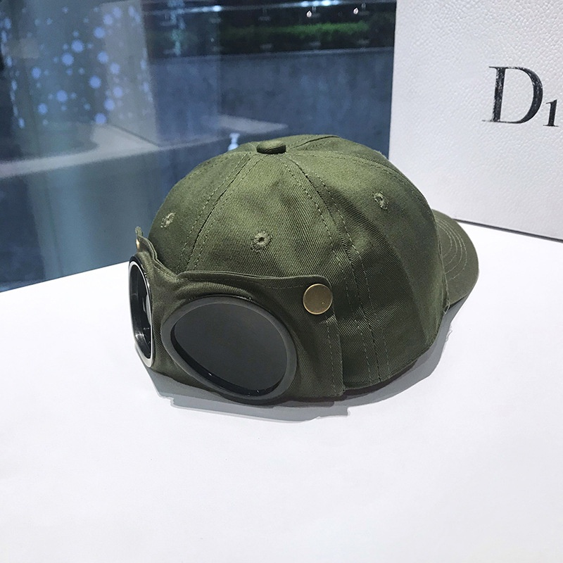 Mũ nón kaki lưỡi chai kèm kính phong cách Hàn Quốc