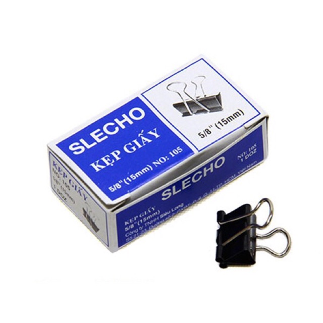 Kẹp giấy Slecho 15mm 19mm 25mm 32mm 41mm 51mm kẹp bướm nẹp giấy