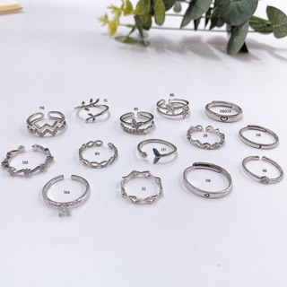 Nhẫn midi tráng bạc , nhẫn tráng bạc , nhẫn hàn quốc