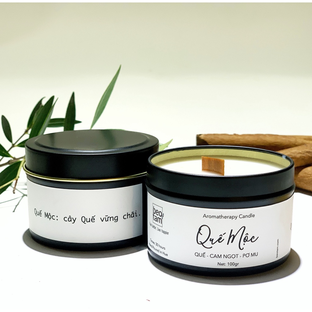 Nến Thơm Thiên nhiên Phối Hương Thư Giãn - Bồ Thóc Organic - Nến cao cấp organic không khói dễ ngủ tinh dầu tự nhiên