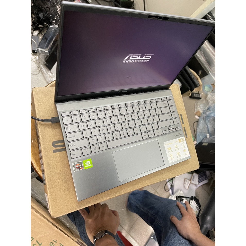 𝐀𝐒𝐔𝐒 - 𝐙𝐞𝐧𝐛𝐨𝐨𝐤 𝟏𝟒" 𝐋𝐚𝐩𝐭𝐨𝐩 - 𝐀𝐌𝐃 𝐑𝐲𝐳𝐞𝐧 𝟓 - 𝟖𝐆𝐁 - 𝐍𝐕𝐈𝐃𝐈𝐀 𝐆𝐞𝐅𝐨𝐫𝐜𝐞 𝐌𝐗𝟒𝟓𝟎  USA Fullbox- có SL 𝐆𝐢𝐚́ 𝟏𝟑,𝟕𝐭𝐫