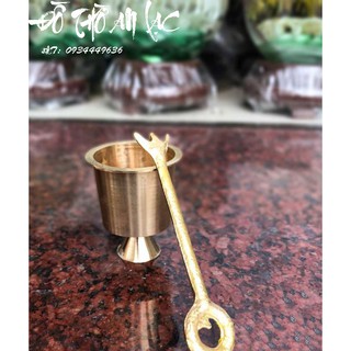 Cối giã trầu bằng đồng - đồ phong thủy cao cấp