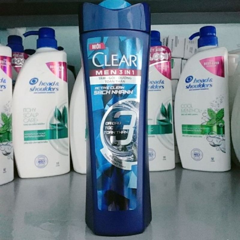 Dầu gội Clear men 3 in 1 340g
