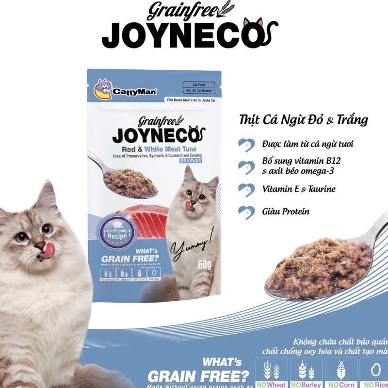 PATE JOYNECO THƠM NGON CHO MÈO THƯƠNG HIỆU CATTYMAN GÓI 60GRAM