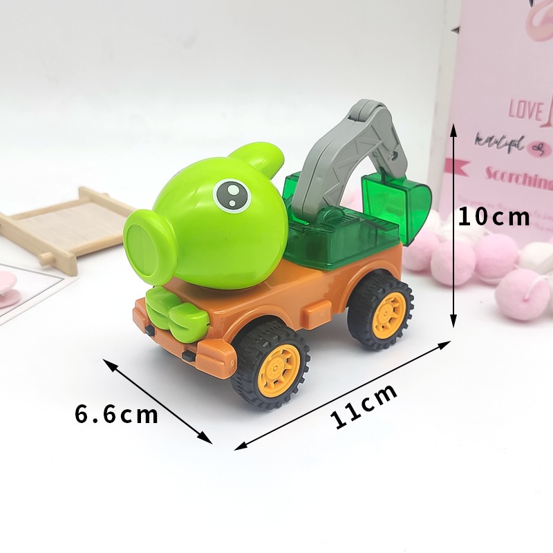 Đồ chơi sinh nhật bánh kem  xe công trình trang trang trí bánh