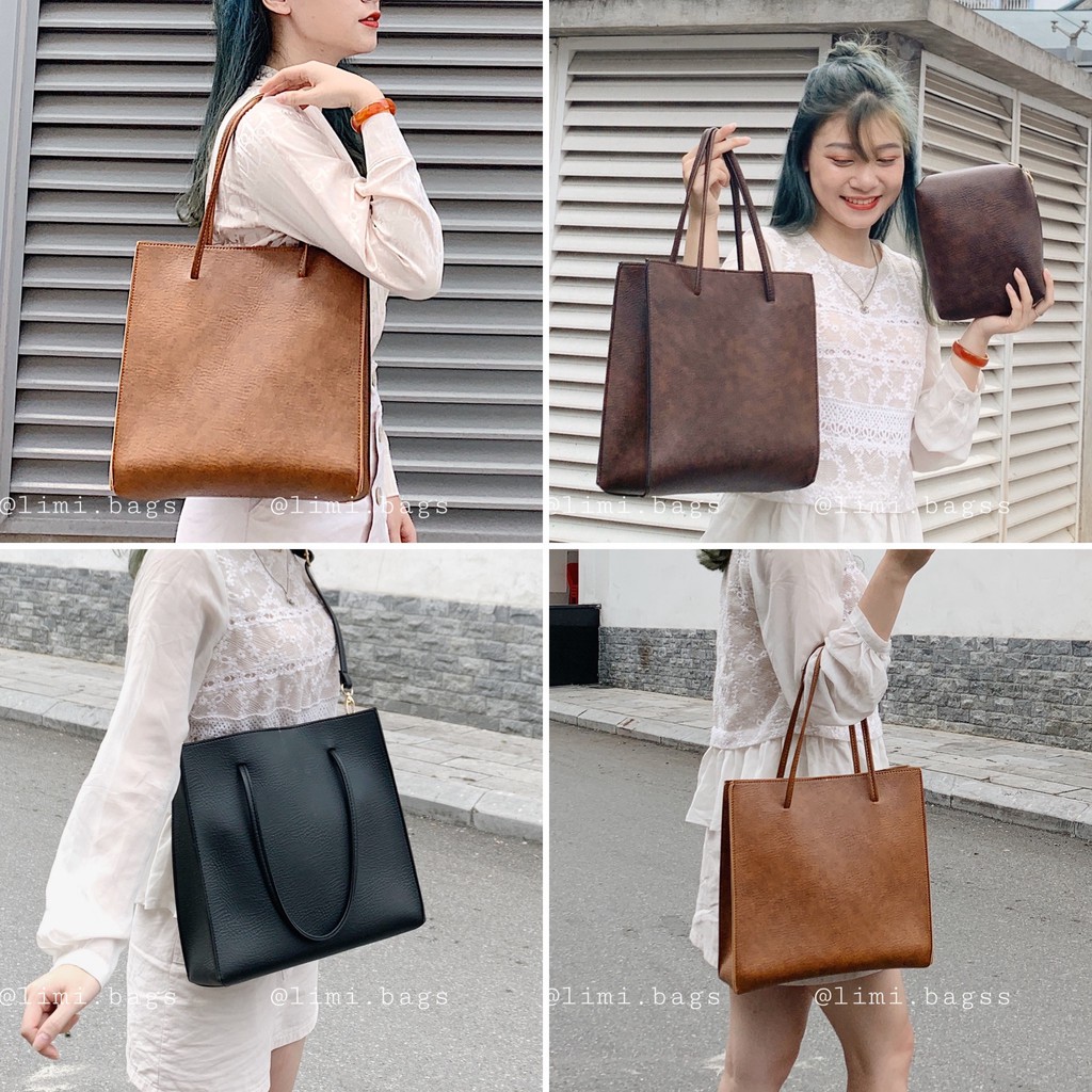 Túi xách nữ tote da thời trang mềm đẹp kèm túi nhỏ xinh LUCI Limi Bags | WebRaoVat - webraovat.net.vn