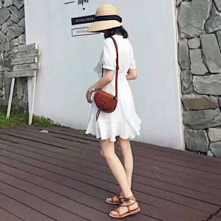 ĐẦM BABYDOLL TRẮNG CỘT EO