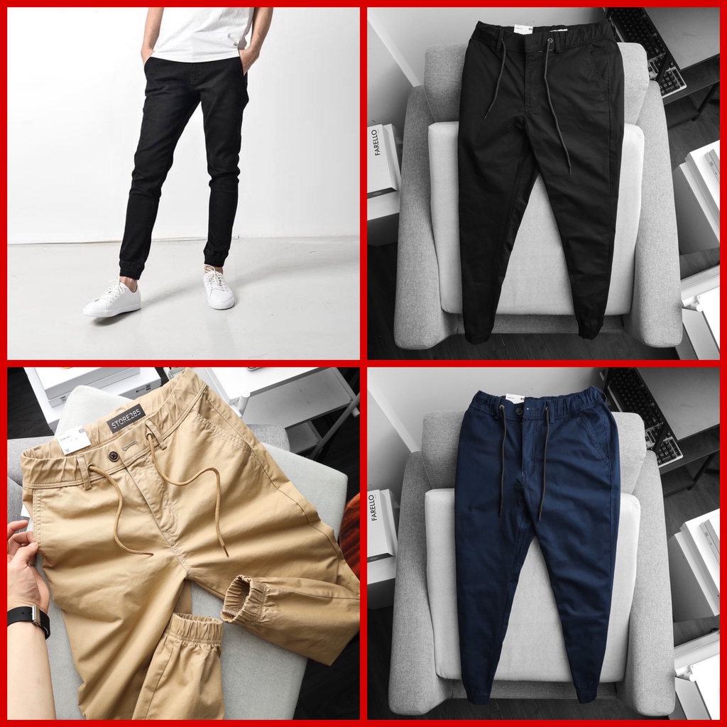 Quần kaki nam Jogger KK1145 - KK1146 - KK1147 - Slimfit - vnxk chuẩn đẹp