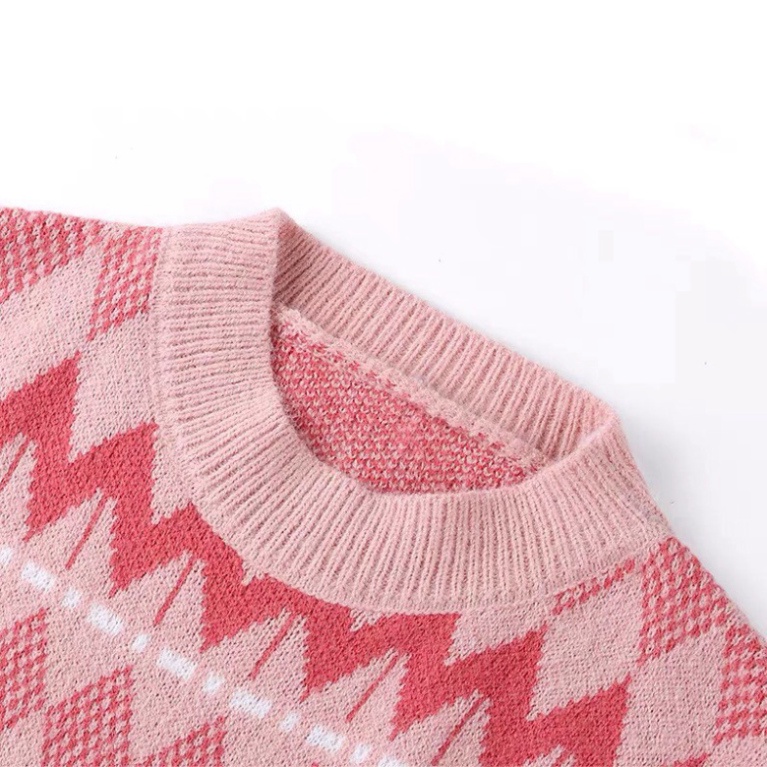 Áo Len Nữ Cổ Tròn Form Rộng Tay Dài Dệt Kim Họa Tiết Đơn Giản Dễ Phối Đồ Phong Cách Hàn Quốc K5M6 | BigBuy360 - bigbuy360.vn