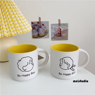 Cốc Sứ Uống Cà Phê Dung Tích 380ml Phong Cách Hàn Quốc Đáng Yêu