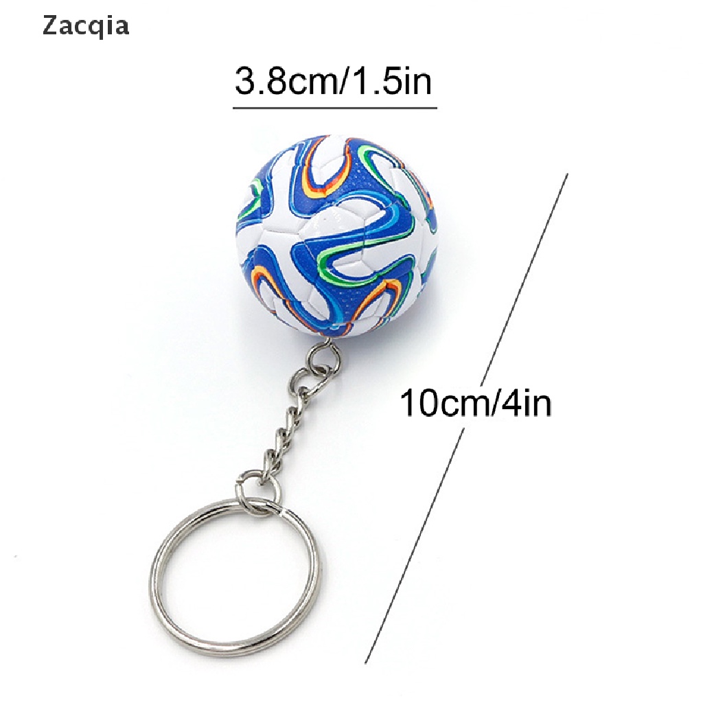Móc khóa da PU hình quả bóng đá 3D thời trang cho nam