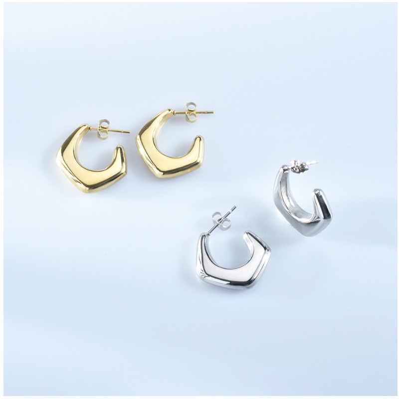 Bông Tai Titan Ko Han Rỉ Móc Đa Giác Kiểu Cá Tính TT 4055