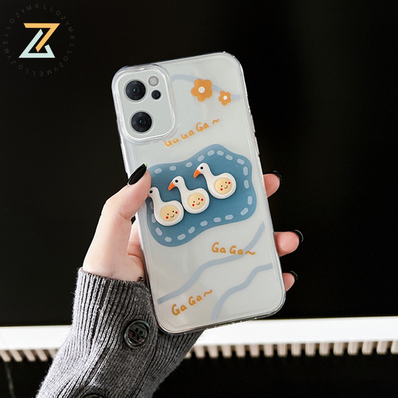 Zymello Ốp lưng Redmi 9 9A 9C 9T Redmi Note 7 8 9 9S 9 Pro Max Note 10 10S 10Pro Note 11 11S POCO X3 POCO M4 Pro Vỏ điện thoại silicon hình con vịt nhỏ dễ thương