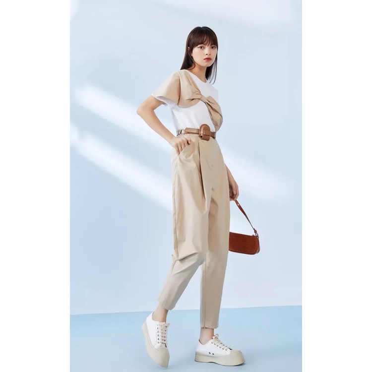 Vero Moda Quần Dài Nữ LƯNG Vừa Có Khóa Kéo Viền Mắt Cá Chân 321250004