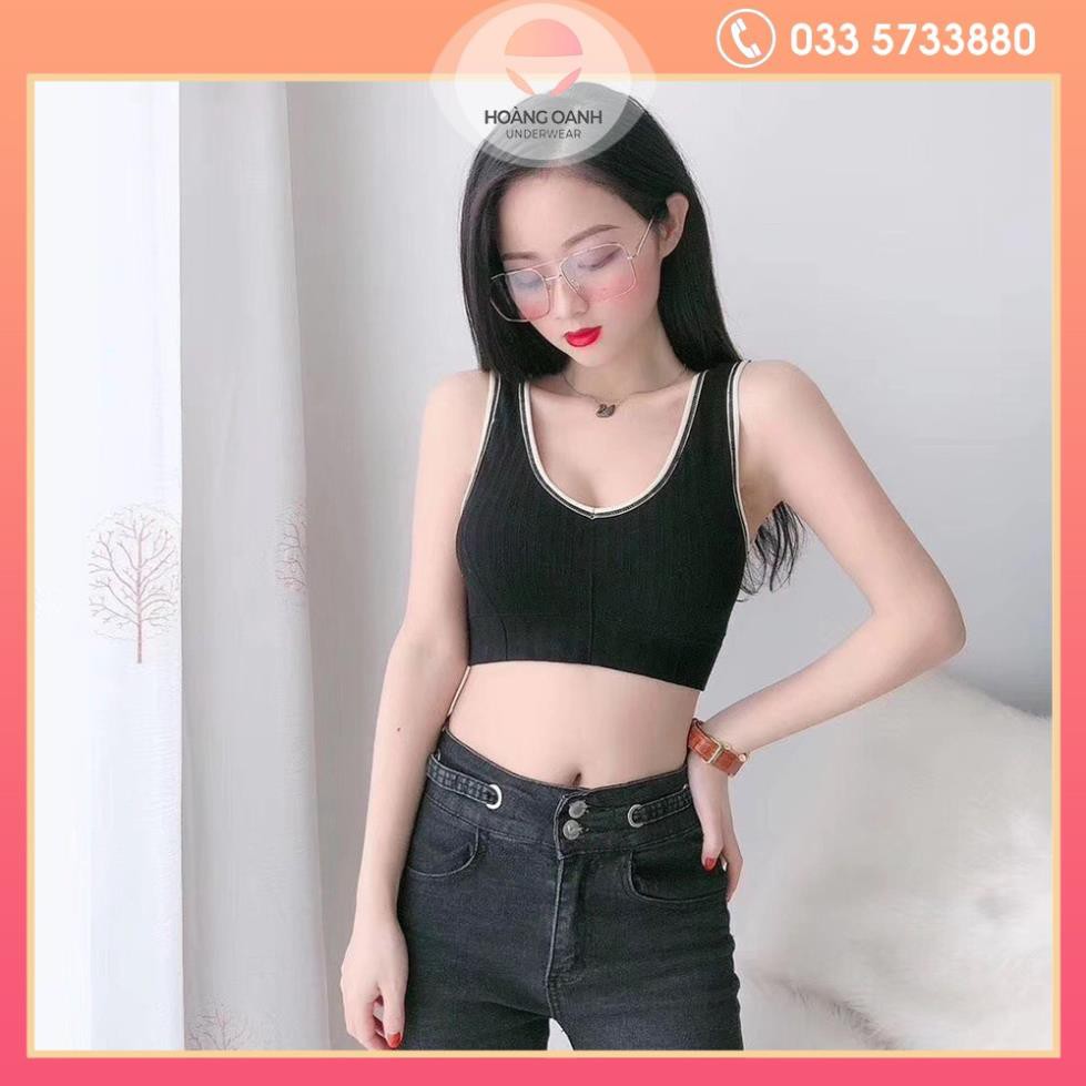 Áo bra tập gym thể thao Hoàng Oanh áo tập croptop phong cách Hàn quốc cap cấp - 2020  ྇