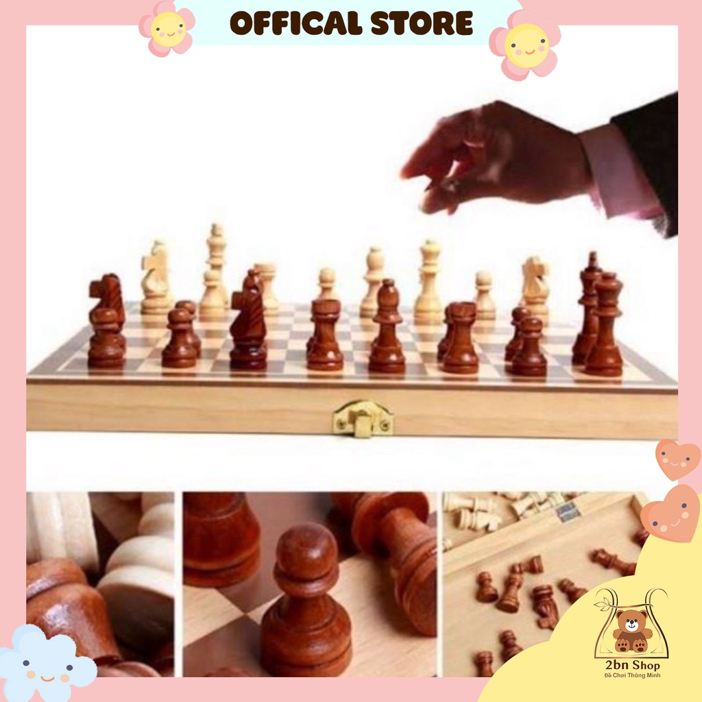 🔥[ SIÊU SALE ]  BỘ CỜ VUA VÀ BÀN CỜ GỖ ( ẢNH THẬT )