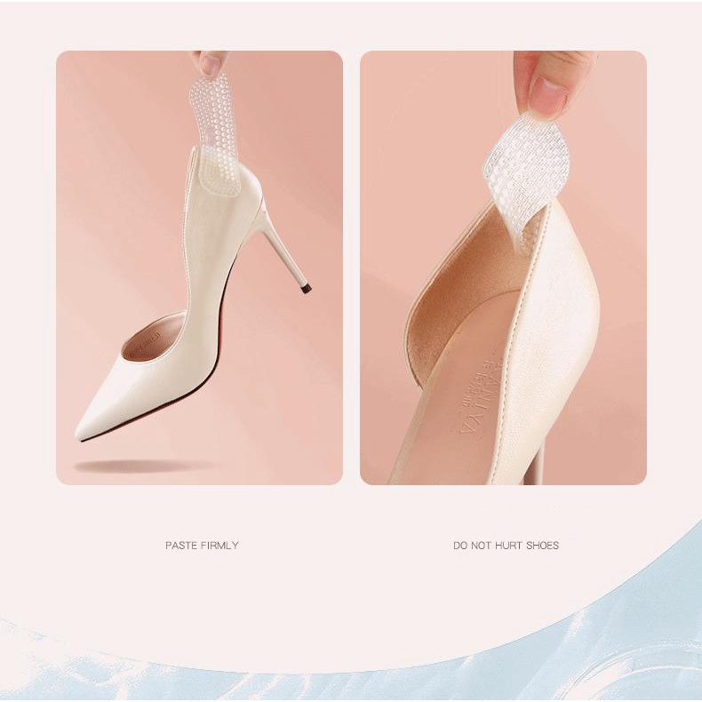 1 Cặp Đệm Silicone Dán Gót Giày Chống Trượt Trong Suốt Cho Nam Nữ