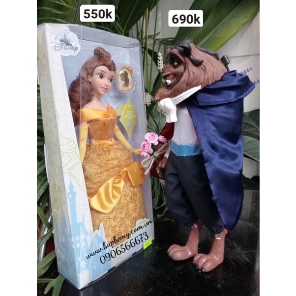 Búp bê công chúa Disney và quái vật, công chúa Belle ,