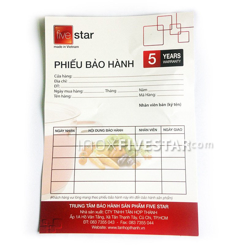 Chảo Chống Dính Inox 3 Đáy Fivestar BH 5 Năm