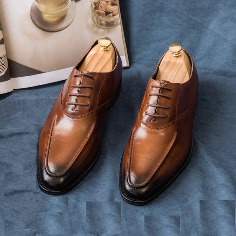 GIÀY CÔNG SỞ VINTAGE Ý G058 Nâu và Đen