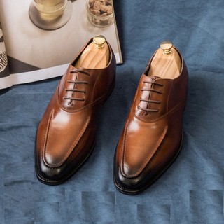 GIÀY CÔNG SỞ VINTAGE Ý G058 Nâu và Đen