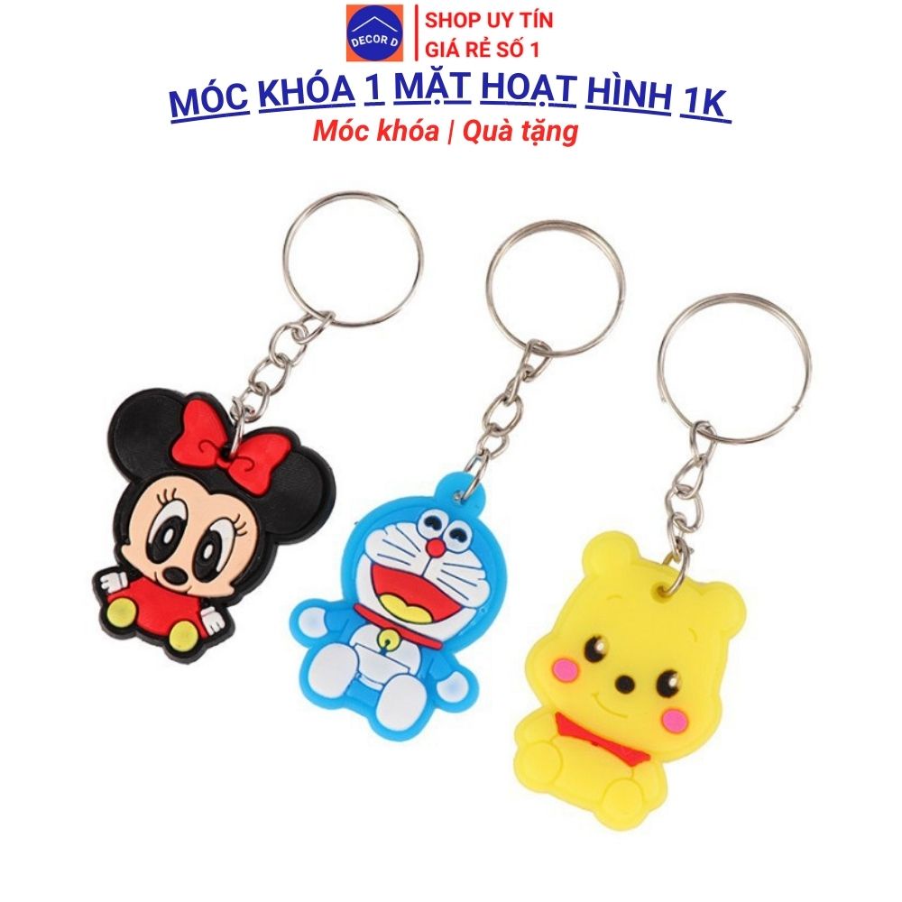 Móc khóa mặt hoạt hình nhiều mẫu mã từ silicon con vật siêu cute – Decor, quà tặng