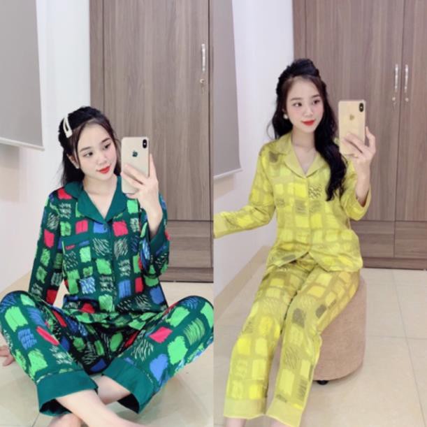 [ NHIỀU MẪU MỚI ] Pijama Dài Tay Mặc Nhà Lụa Satin Cao Cấp ❤️ Siêu Đẹp ❤️ Hơn 50 Mẫu  ྆ ྇ ྇