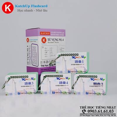 [Ép nhựa] Bộ KatchUp Flashcard Từ Vựng Sơ Cấp N5,4