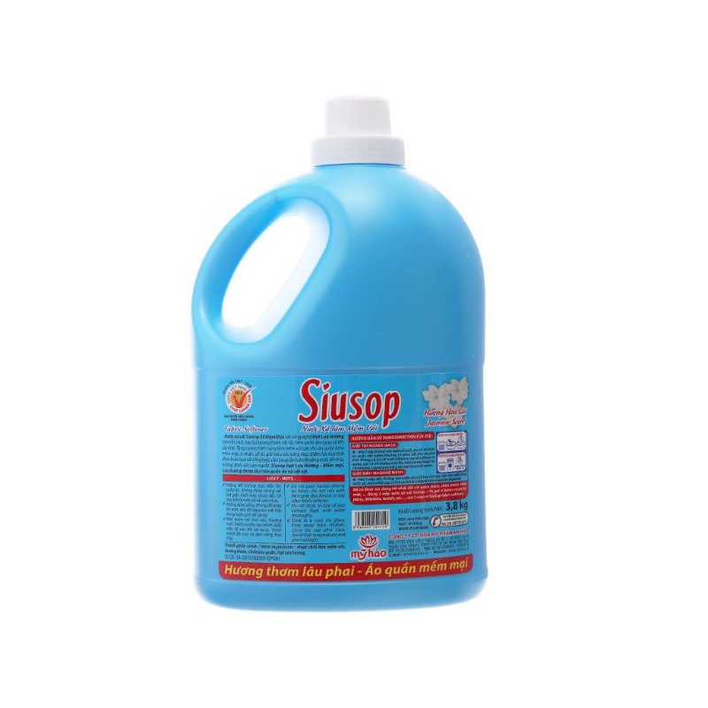 Nước xả vải Siusop xanh dương can to  / Nước xả Siusop hương hoa lài 3,8kg