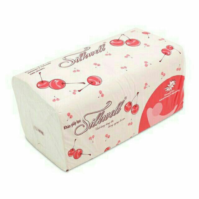 Giấy ăn cao cấp 280 tờ Silkwell dày, dai, mịn