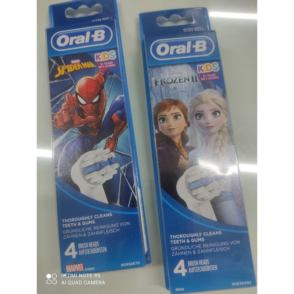 Set 4 Đầu bàn chải máy Oral-B trẻ em